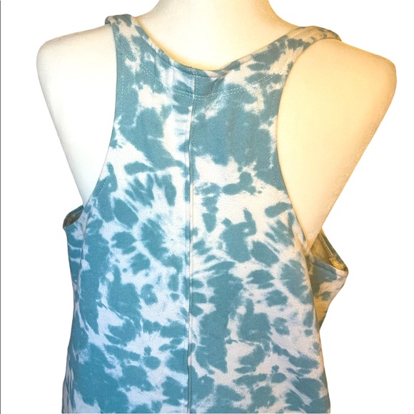 COLSIE Fleece Tie Dye Turquoise & White Pull On Lounge Jumpsuit. Size S - Picture 5 of 11